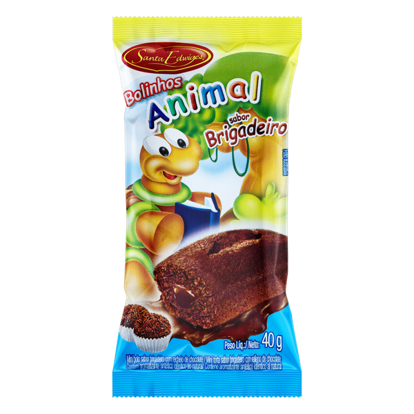 Mini Bolo Santa Edwiges Animal Brigadeiro Chocolate 40g