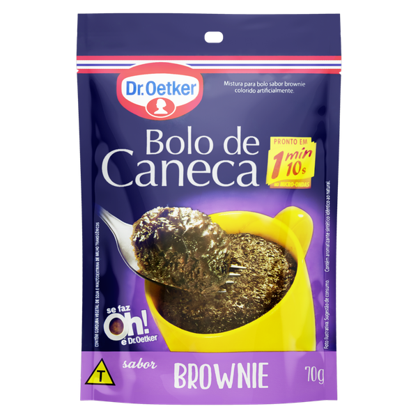 Mistura para Bolo de Caneca Dr. Oetker Brownie 70g