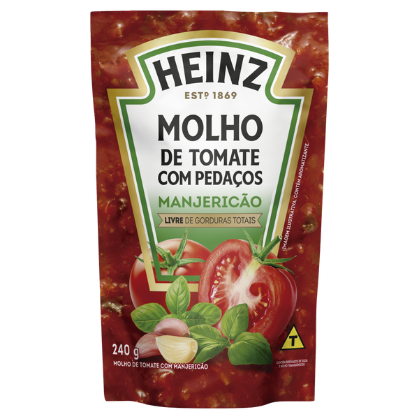 Molho de Tomate Manjericão Heinz Sachê 240g