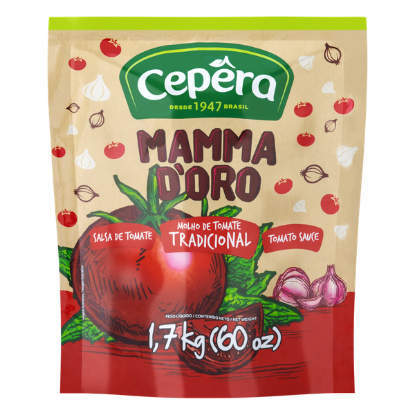 Molho de Tomate Mamma Doro Sachê Tradicional 1,7kg