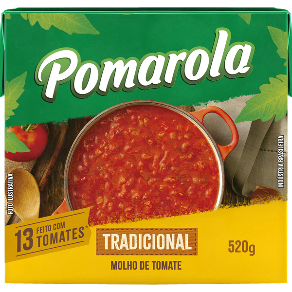 Molho de Tomate Pomarola Tradicional 520g