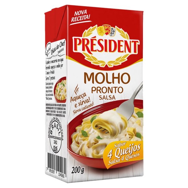 Molho 4 Queijos Président 200g