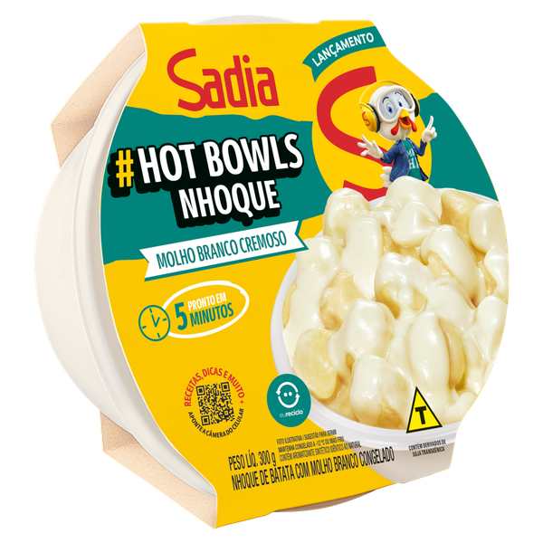 Nhoque Hot Bowls Molho Branco Sadia 300g