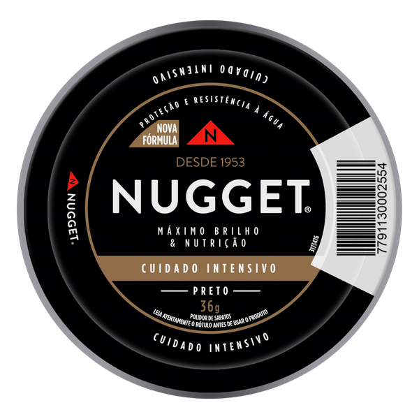 Nugget Creme para Calçados Preto 36g