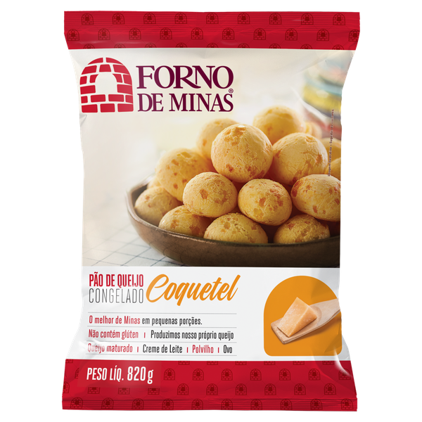 Pão de Queijo Forno de Minas com Coquetel 820g