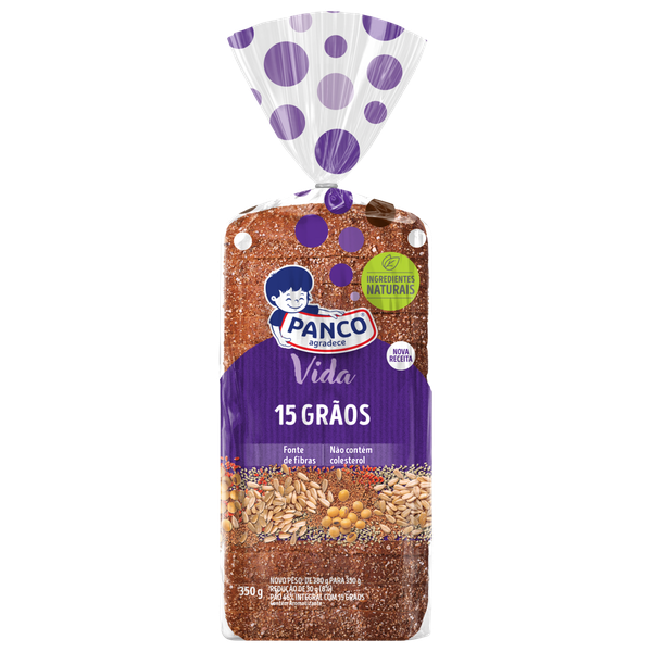 Pão Panco Vida Integral 15 Grãos 380g