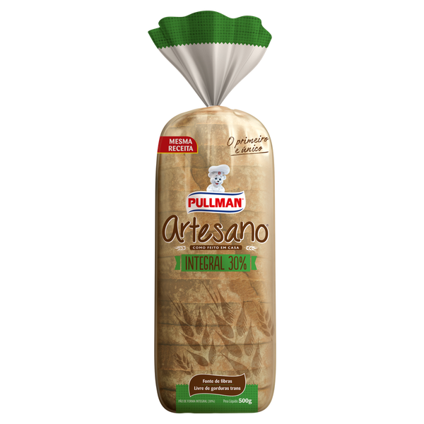 Pão Pullman Artesano Integral 500g