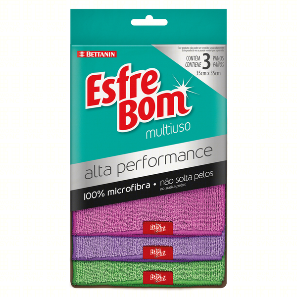 Pano M Uso EsfreBom Alta Perfumado Microf 3 Unidades