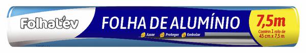 Papel Alumu­nio Folhalev 45CMX7,5M
