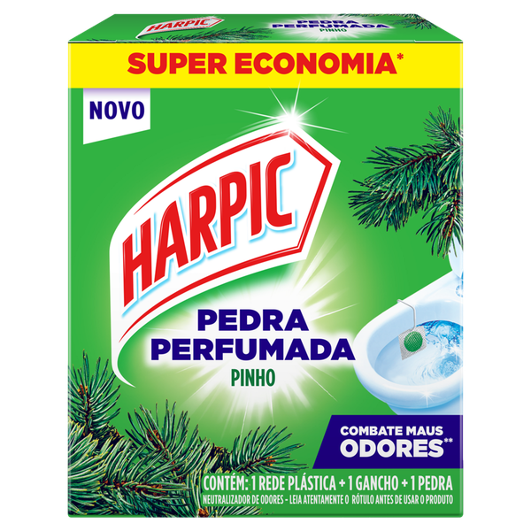 Pedra Sanitária Harpic Pinho Embalagem Econômica