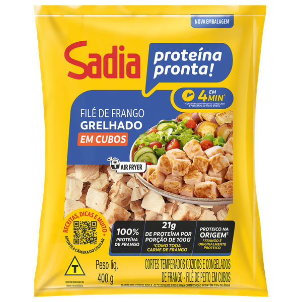Peito de Frango Sadia Na Receita Cozido Cubos 400g