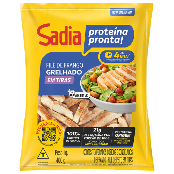 Peito de Frango Sadia Na Receita Cozido Tiras 400g