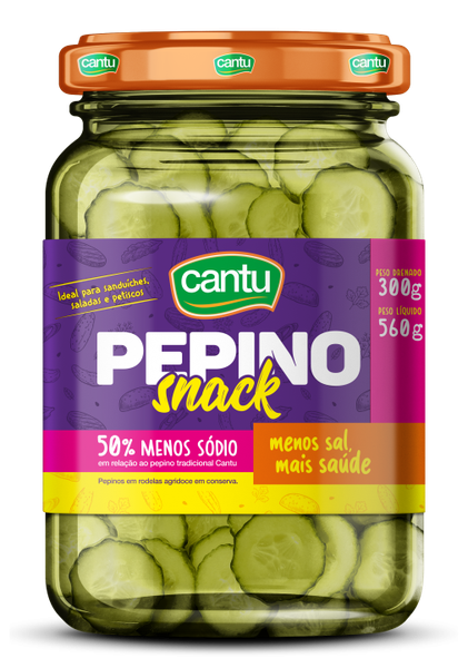 Pepino Cantu Snack Agridoce de 300g