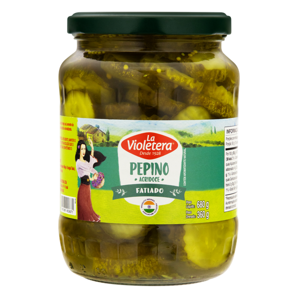 Pepino La Violetera Agridoce de Fatiado 360g