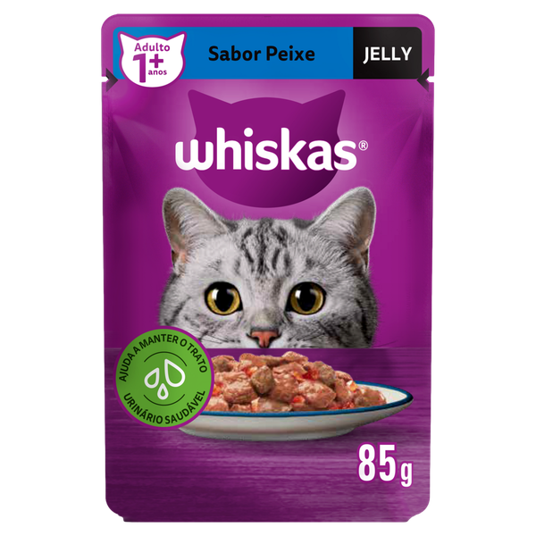 PET Ração Whiskas J Adulto Sachê Peixe 85g
