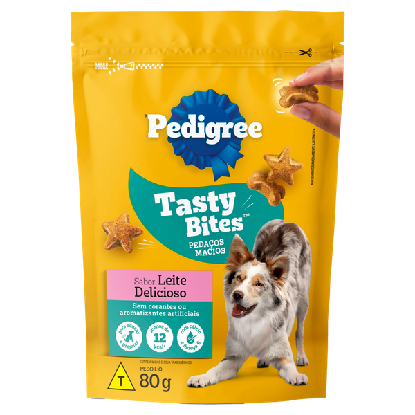 Snacks Pedigree Tasty Bites Leite 80g