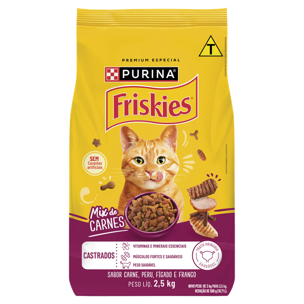 Ração para Gatos Dog Chow Castrados Carne 2,5kg