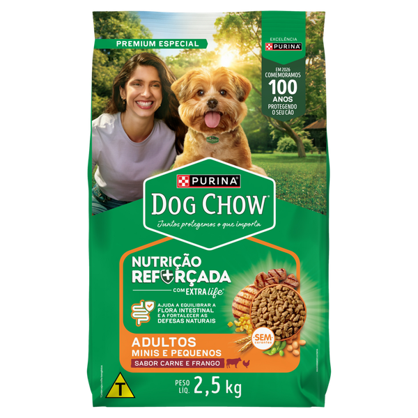 Peti Ração Dog Chow Raça Pequena Carne Frango 2,5kg