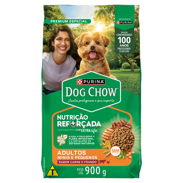 Ração para Cães Dog Chow Raças Pequenas Carne e Frango 900g