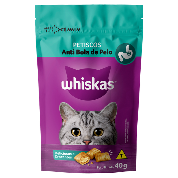 Petisco Whiskas Pouch Anti Bola de Pelo 40g