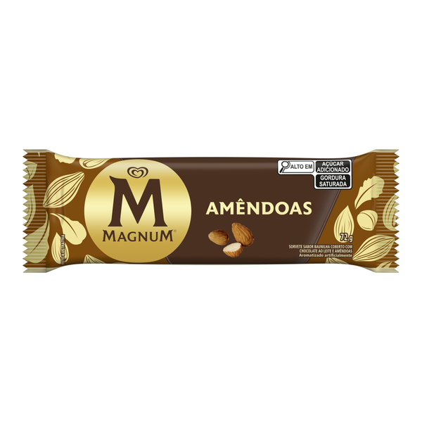 Picolé Kibon Magnum Amêndoas 72g