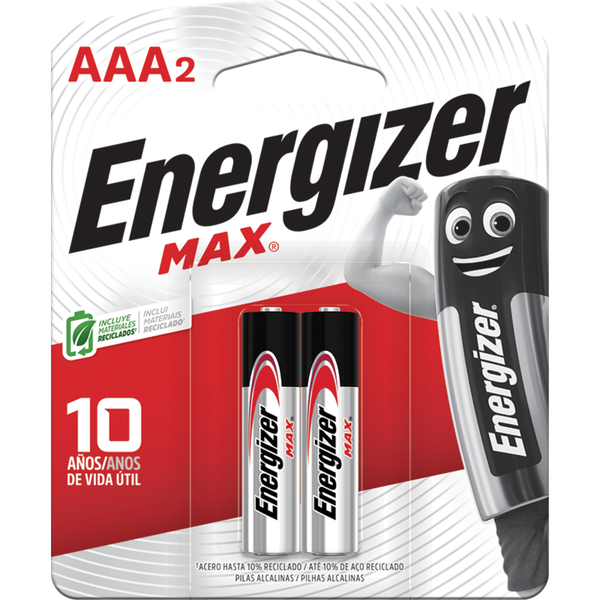 Pilha Palito Alcalina Energizer Max Tamanho AAA 2 unidades