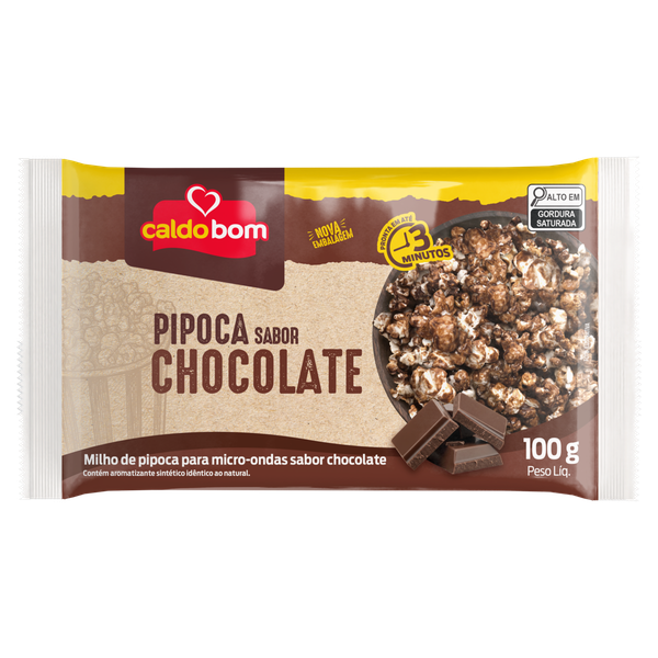 Pipoca para Micro-Ondas Caldo Bom Chocolate 100g
