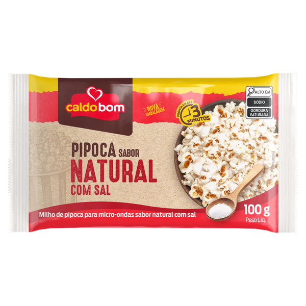 Pipoca para Micro-Ondas Caldo Bom Natural 100g