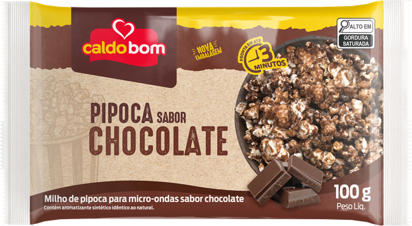 Pipoca para Micro-Ondas Caldo Bom 100g Chocolate