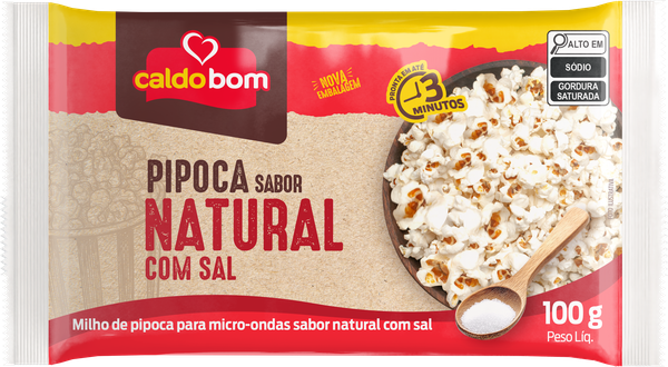 Pipoca para Micro-Ondas Caldo Bom 100g, Natural