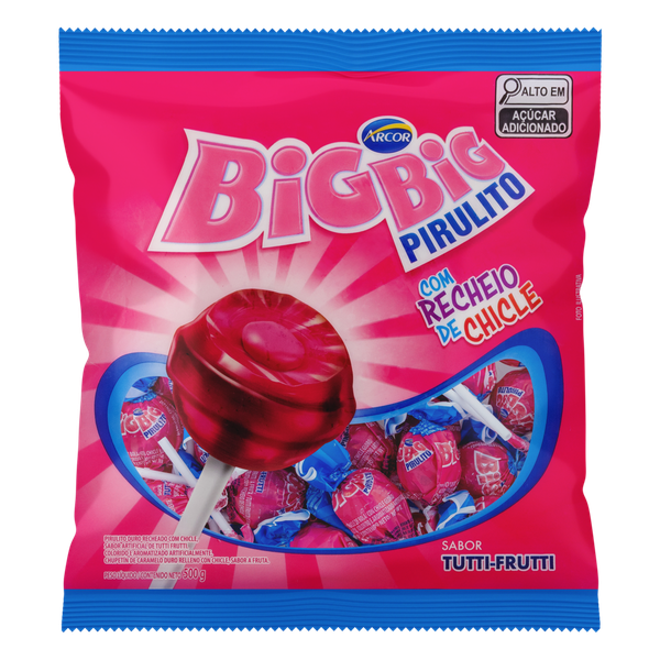 Pirulito Big Big Tutti Frutti 500g