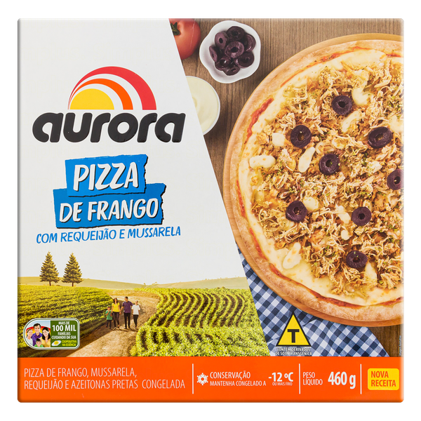 Pizza Aurora Frango com Requeijão E Mussarela 460g