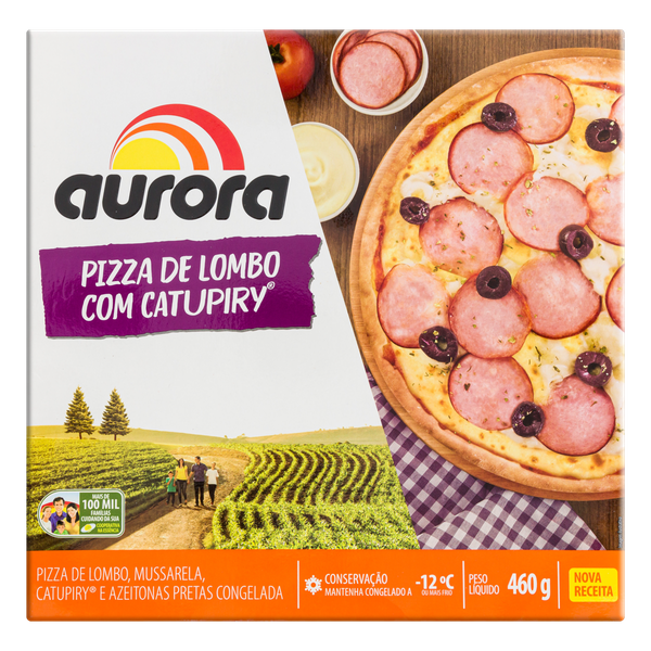Pizza Aurora Lombo com Requeijão E Mussarela 460g