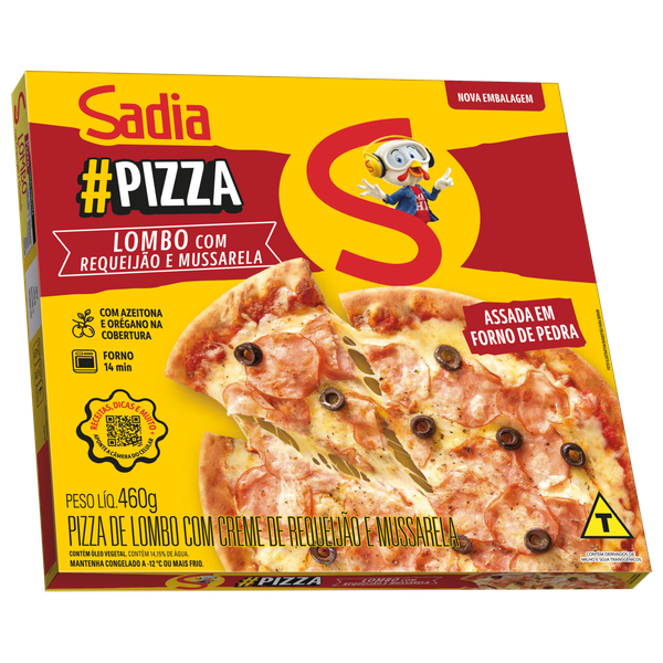 Pizza Sadia Lombo com Catupiry e Mussarela 460g