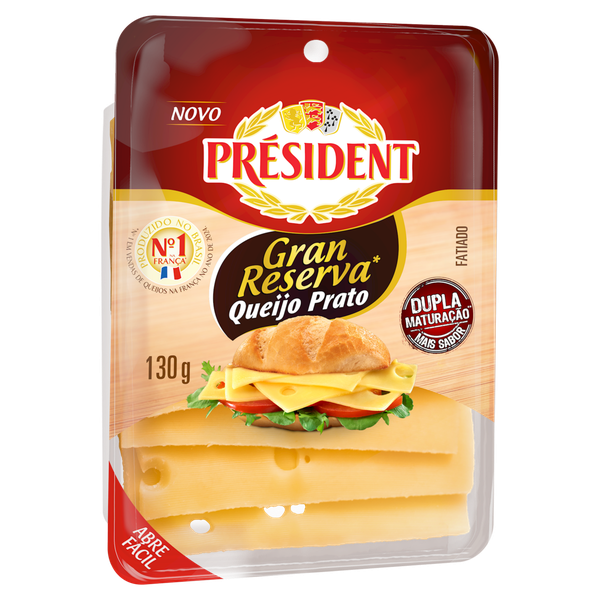 Queijo Prato Président Gran Reserva Fatiado 150g