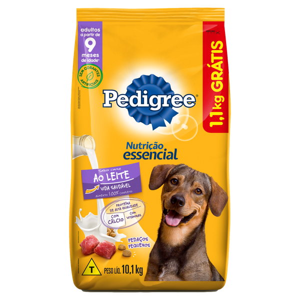 Ração Pedigree Nutrição Essencial Adulto Carne e Leite 10,1kg