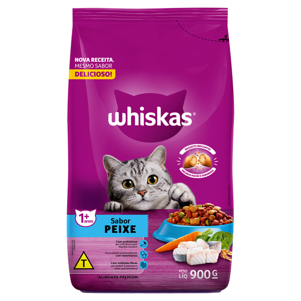 Ração Whiskas Adulto Peixe 900g