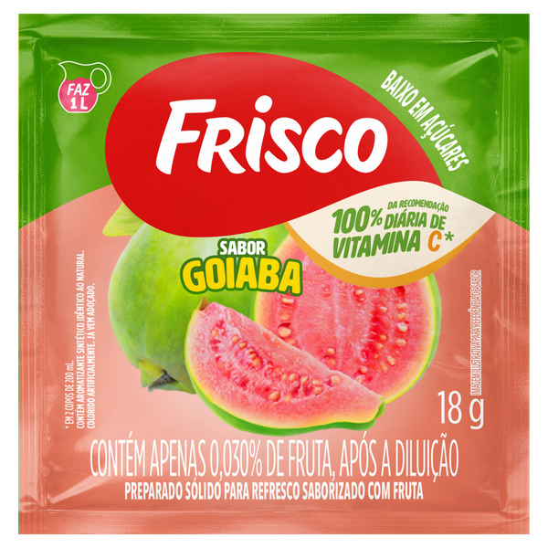 Refresco em Pó Frisco Goiaba 18g