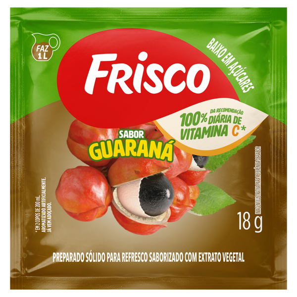 Refresco em Pó Frisco Guaraná 18g