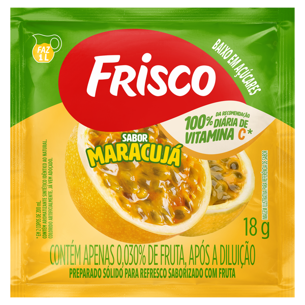 Refresco em Pó Frisco Maracujá 18g