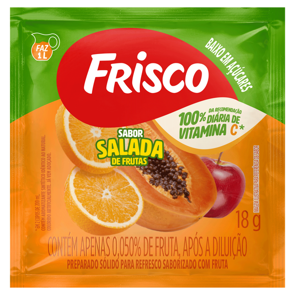 Refresco em Pó Frisco Salada de Frutas 18g