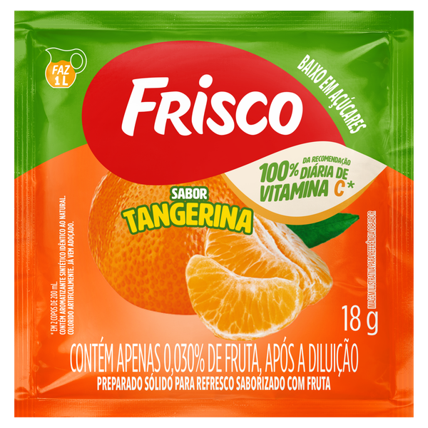 Refresco em Pó Frisco Tangerina 18g