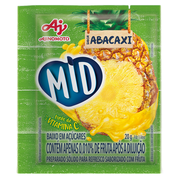 Refresco em Pó Mid Abacaxi 20g