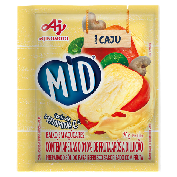 Refresco em Pó Mid Cajú 20g