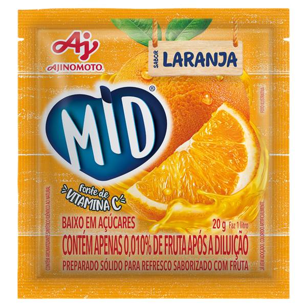 Refresco em Pó Mid Laranja 20g