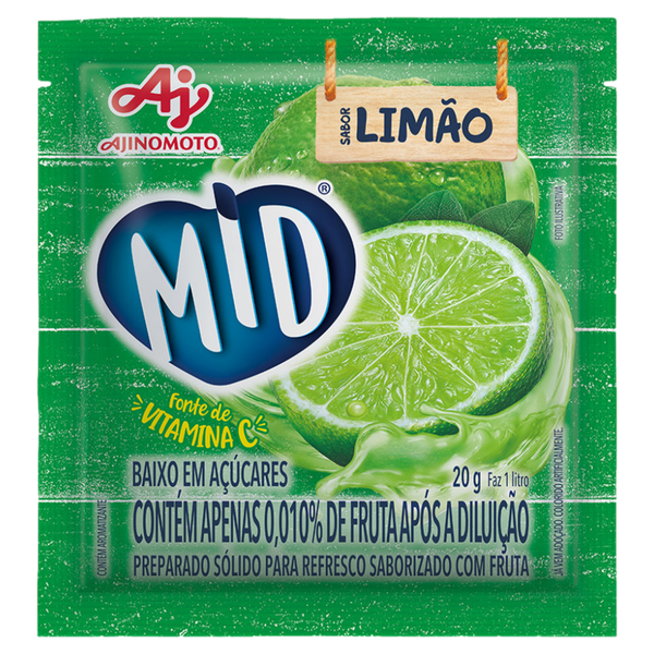Refresco em Pó Mid Limão 20g