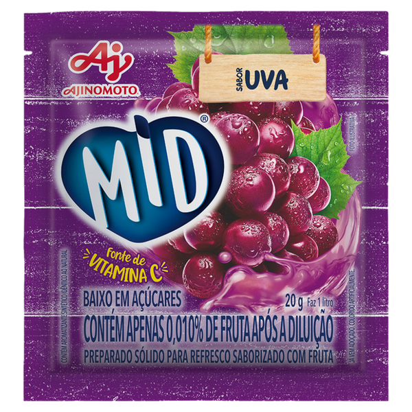 Refresco em Pó Mid Uva 20g