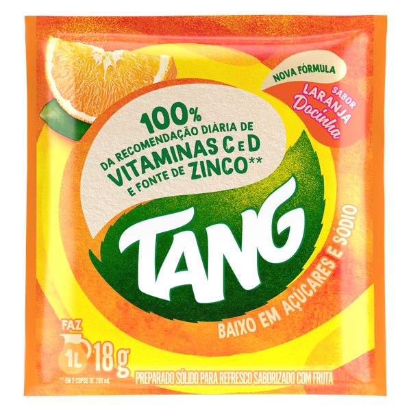 Refresco em Pó Tang Laranja Docinha 18g