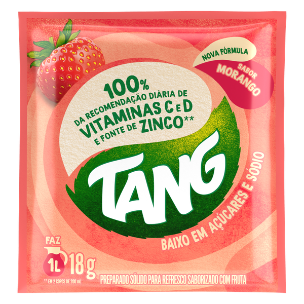 Refresco em Pó Tang Morango 18g