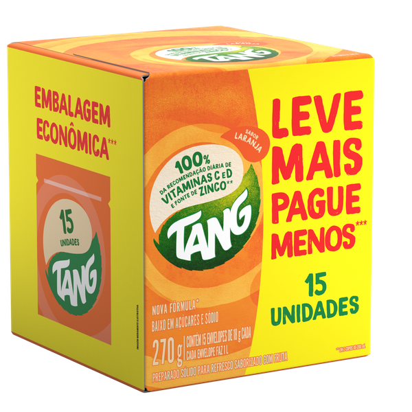 Refresco em Pó Tang Laranja 15x18g